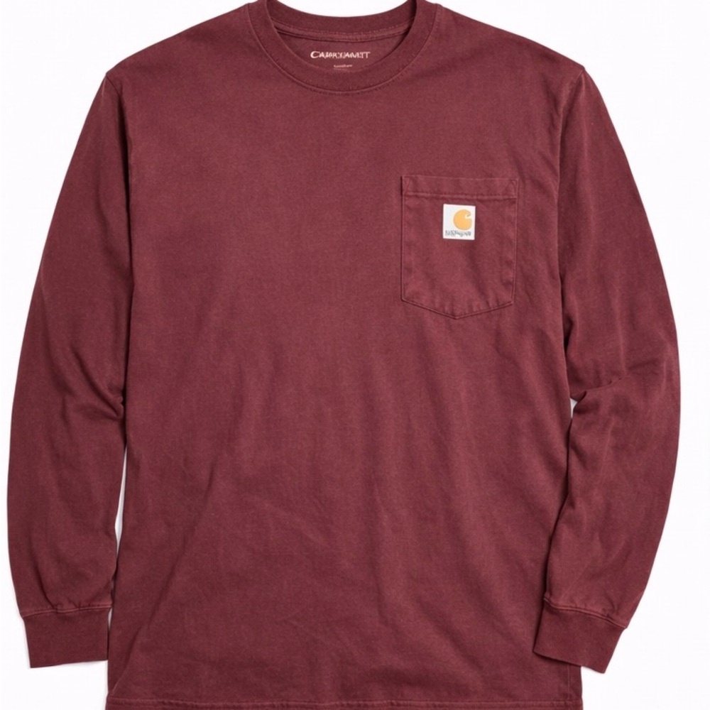 Carhartt Burgundy Long Sleeve Tee